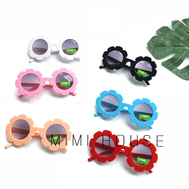ins same personality flowers candy color series 100 hitch children sun glasses Chauga fan cute female baby sunglasses