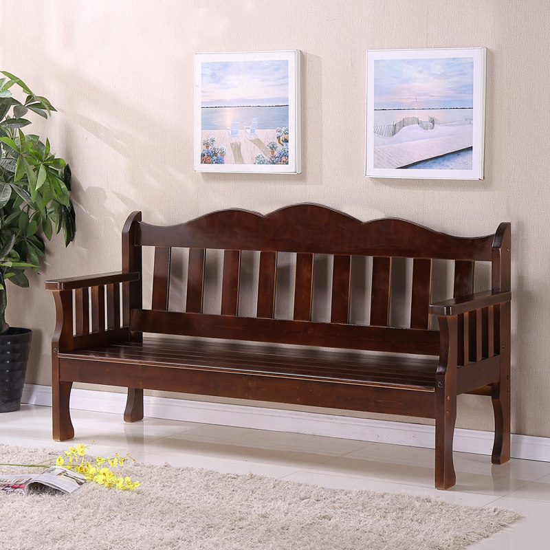 New Chinese-style solid wood sofa combination living room small apartment double three-seat pure solid wood sofa simple modern pine