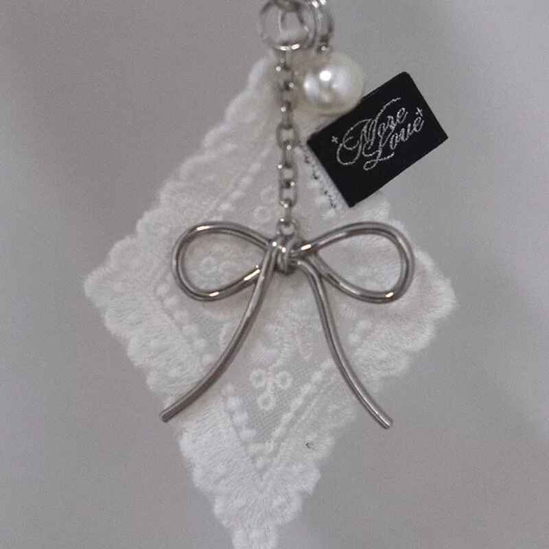 Lace Ballet-Style Fabric Pendant, Korean-Style Ins High-End Bag Accessory, Sweet Keychain Pendant Lace Ballet-Style Fabric Pendant, Korean-Style Ins High-End Bag Accessory, Sweet Keychain Pendant