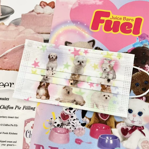 Милый высококачественный кролик, ретро медицинская маска, кот, в американском стиле