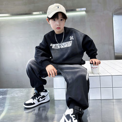 Official Genuine Boys' Autumn Sweatshirt Suit 2025 New arrival Sportswear Spring and Autumn Children's Two-piece set Handsome