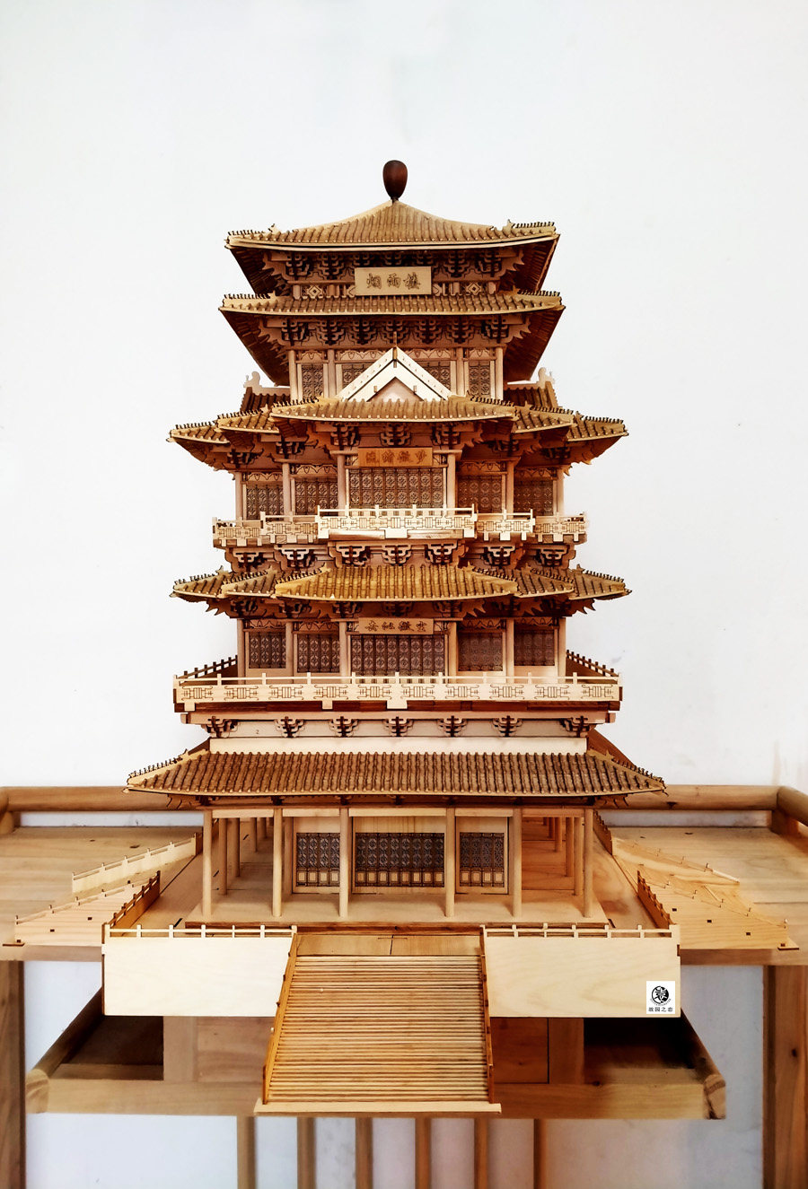 Ancient Jian Tenon And Mortise Structure Diypine Wood Assembly Model 1 Ratio 100 Jiaxing Smoke Rain Building Craft Gift Pendulum-Taobao