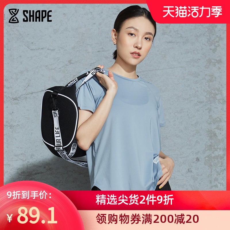 Early SHAPE summer breathable sports short-sleeved T-shirt women's crew neck loose training fitness suit 9Q2021
