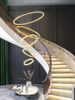 Living Room Villa Duplex Large Chandelier Simple Modern Light Luxury Apartment Hotel Open Staircase Loft Chandelier Round Shape