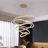 Villa Living Room Duplex Building Large Chandelier Simple Modern Round Lobby Apartment Hotel Open Staircase Loft Chandelier