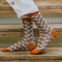 Sequence chart long socks mens tube socks autumn and winter leisure sports socks mens long style brand personality cotton socks high waist