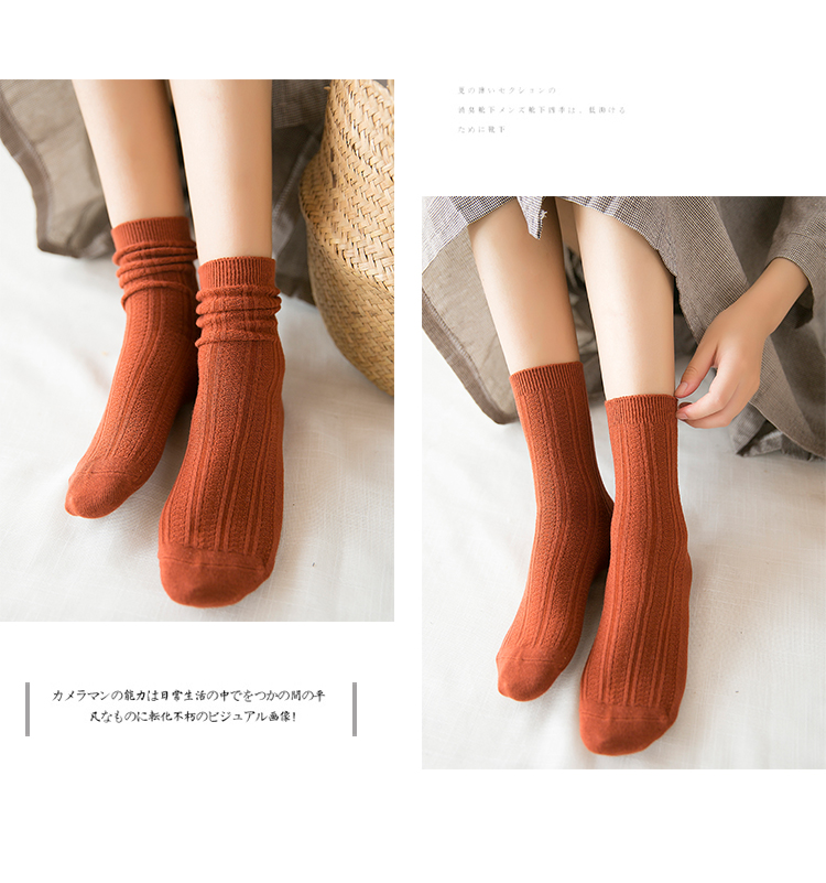 Lời nói đầu hình ảnh vớ mùa xuân và mùa thu vớ nữ ống phiên bản Hàn Quốc của đại học vớ gió cotton mùa thu và mùa đông 5 đôi vớ bằng sợi tre vớ nam