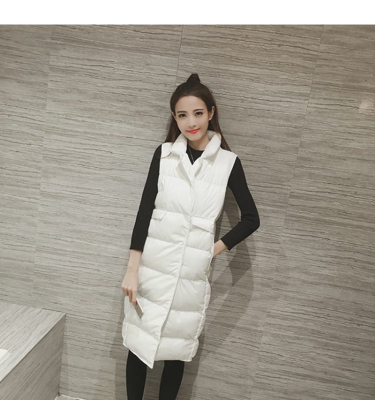 Vest nữ dài 2018 thu đông 2018 phiên bản thời trang Hàn Quốc mới đã được làm dày lên xuống áo vest cotton cotton áo khoác mùa đông nữ