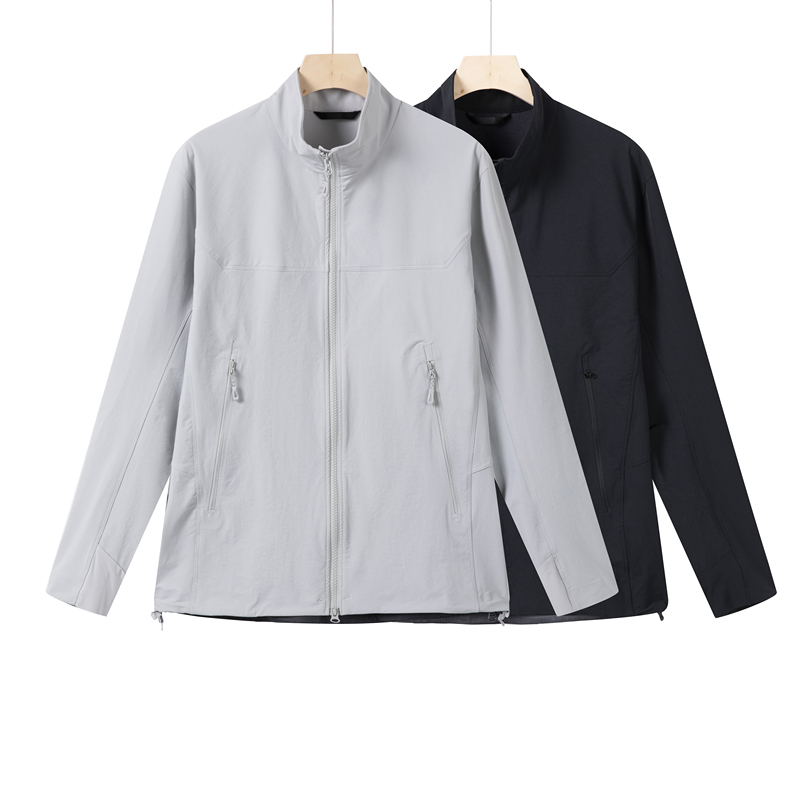 Pengtutu Stand-Up Collar Soft Shell Jacket Men's Outdoor Windproof and Waterproof Thin Jacket Sports Jacket