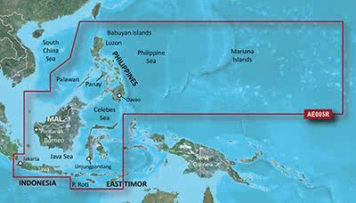 July 2015 Garmin Philippines Java Mariana Islands Nautical Chart GPS Map