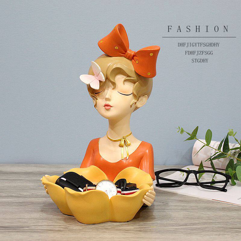 Key to collect light luxury pieces of living room decorations TV cabinet Tea few masculine candy household accessories