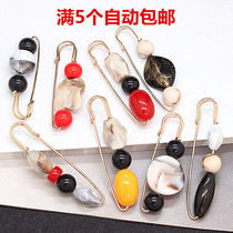  Retro fashion temperament knitted jacket cardigan big pin Scarf accessories Wild practical brooch Shoe buckle pendant