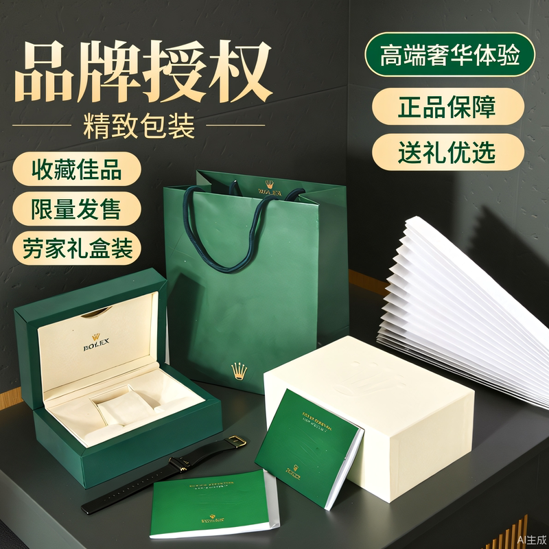 Brand Crown Watch Box, Green Submariner, Daytona, Yacht-Master, Gmt-Master, Oyster Perpetual, Store Packaging Box