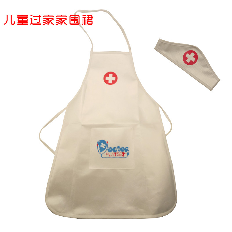 Child Doctor Nurse Clothing Apron Kindergarten Dress Home Wine Doctor Toy Accessories Cloth Doll Pendant Bottle