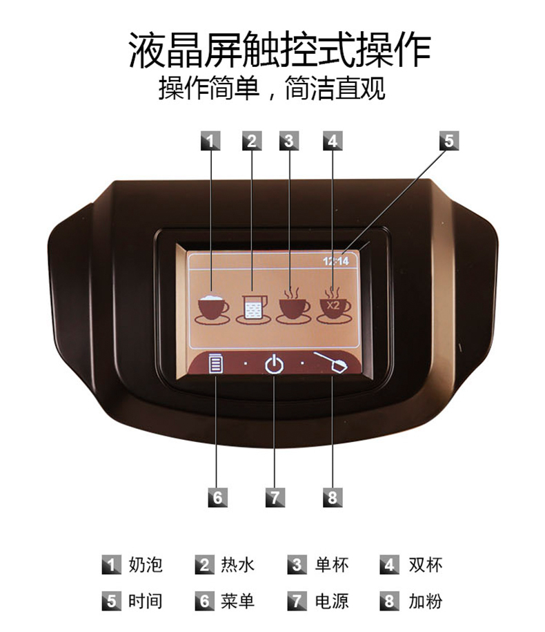 máy pha cafe tự động Eupa / Tsann Kuen TSK-1424E Máy pha cà phê tự động của Ý - Máy pha cà phê máy xay hạt cafe