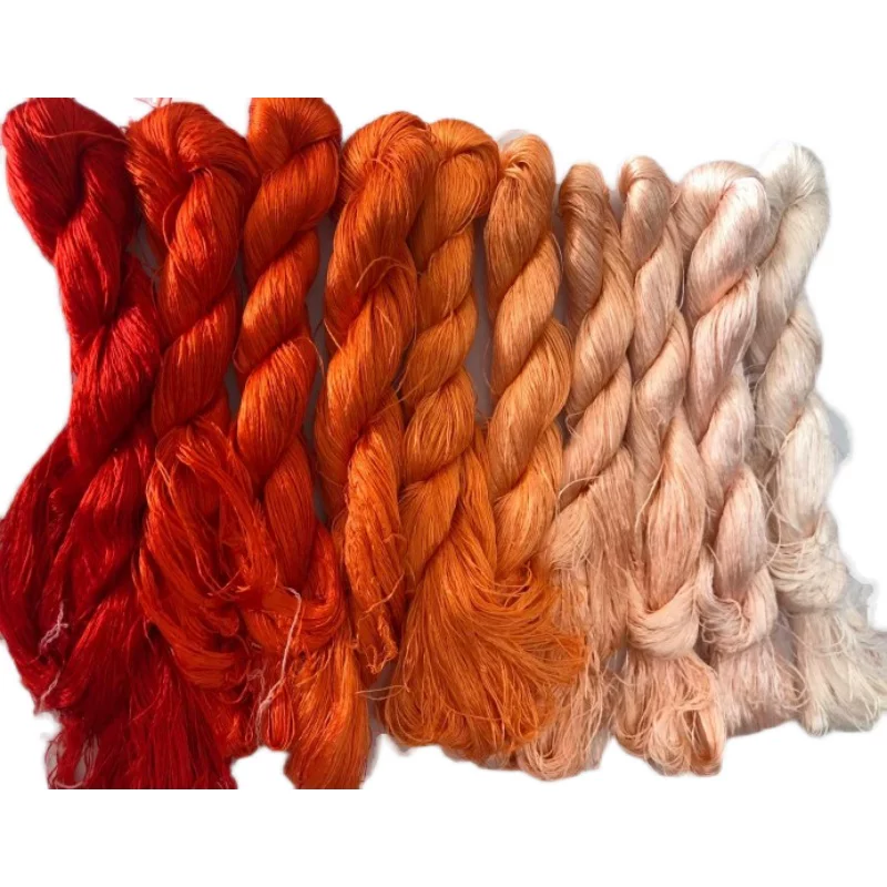 Silk threads, DIY, with embroidery, 10 colors