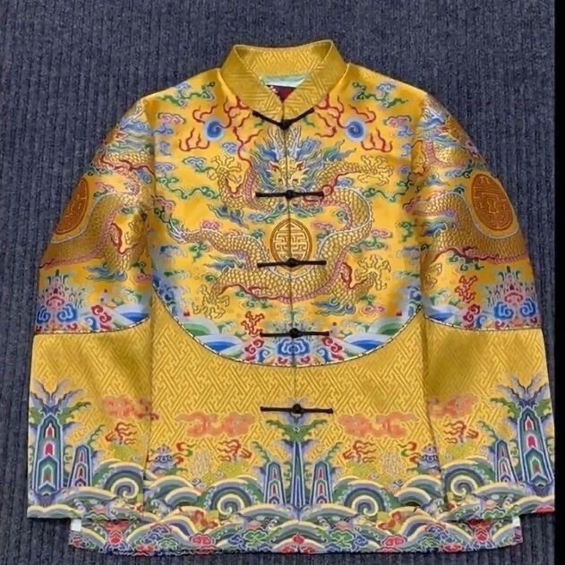 2025 Spring New High-End Dragon Robe Summer Tang Dynasty Jacket Men's National Trend Ancient Royal Robe True Dragon Emperor