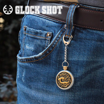 Strong magnetic pendant Slingshot suction steel ball Strong magnet pendant Magnet keychain adsorption marbles Dragon pendant