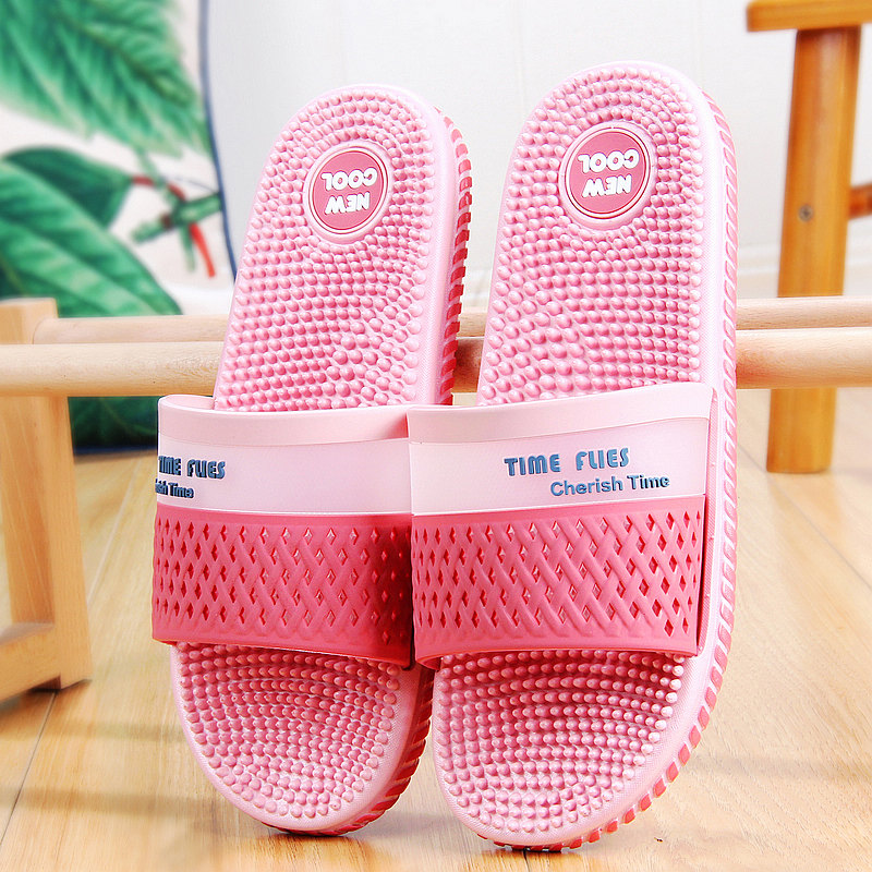 PinkPlantar massage man slipper household summer indoor non-slip At home take a shower Shower Room Deodorization sandals  male summer