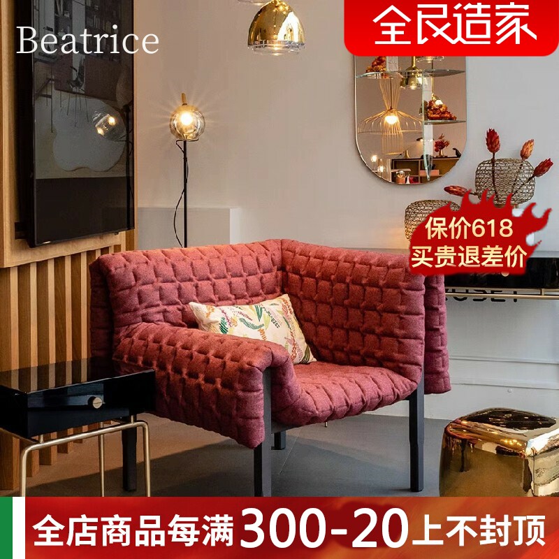 Single-person sofa chair Italian high-end designer extremely simple cloth art room Light luxury small household recreation chair