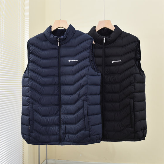 Autumn and winter horses, male vest, down cotton, warm, shoulder, fashionable and loose dad, jacket vest thickened cotton jacket