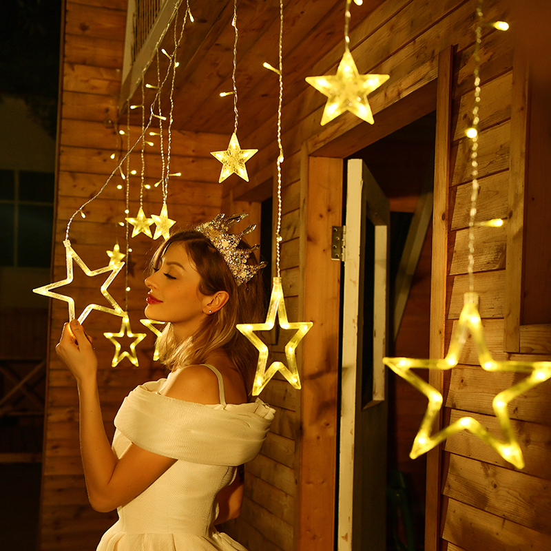 Led stars Curtain Light Small Colored Lights Flashing Lights OUTDOOR WATERPROOF ROMANTIC ROOM Arranged Dorm Light Decorative Lights