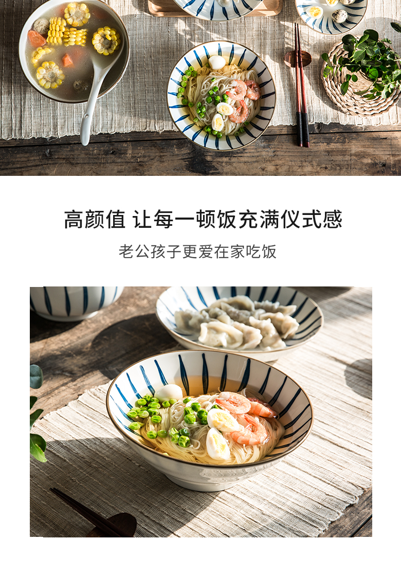 Jian Lin, a Japanese high temperature ceramic plate loading housewarming gifts home dishes suit household porcelain tableware bluegrass