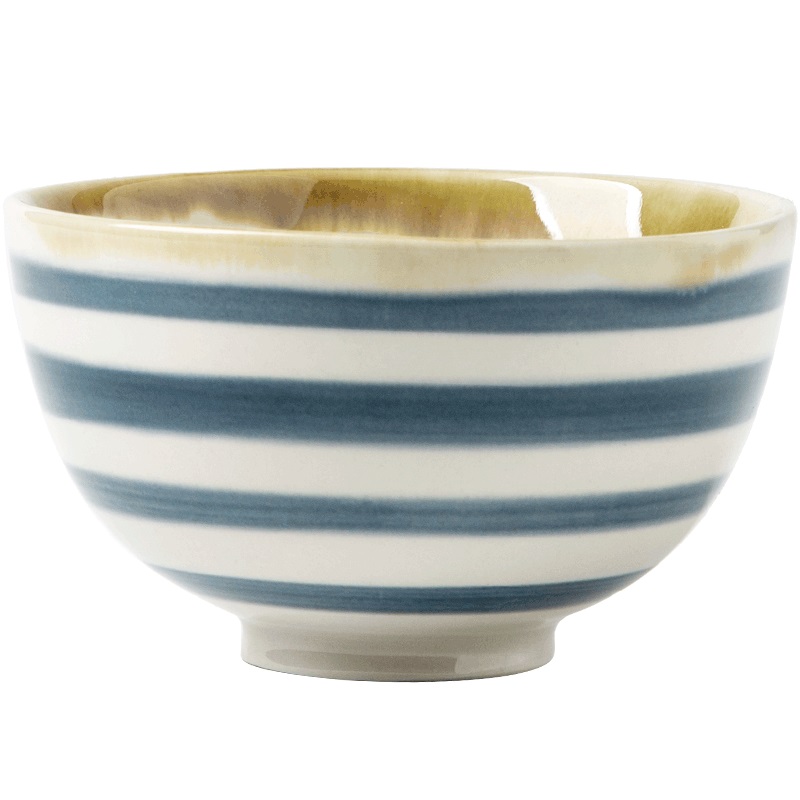 Hand - made glaze color tableware portfolio under the job suit plate cup pot of household teaspoons of blue and white ceramic bowl dish dish bowl