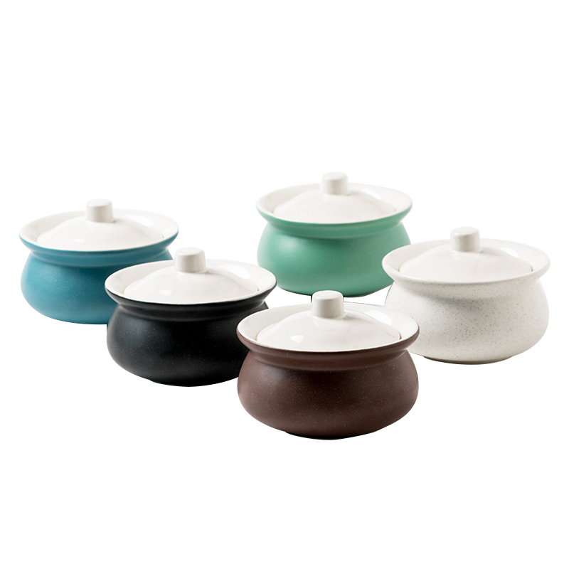 Japanese tableware household water stew ceramic soup pot soup bowl with cover health soup bowl large cooker northern Europe