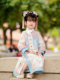 Cheongsam rosa de estilo de la dinastía Qing para niña, traje étnico Tang Manchu acolchado Hanfu para bebé, otoño e invierno, para mujer