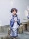 Girls Manchu Chinese Han Dynasty Blue and White Porcelain Qing Dynasty Checkered Skirt Spring and Autumn Qing Han Female Pioneer Grandma Little Princess Skirt