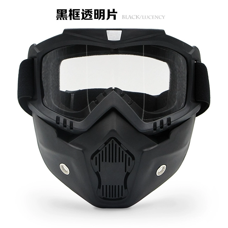 Mặt Nạ Chiến Thuật Mặt Nạ Harley Kính Chống Gió Đi Xe Địa Hình Người Lái Xe Máy Ống Kính CS Ngoài Trời Bảo Vệ Mặt mặt nạ phòng hóa