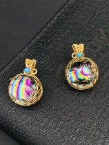 Natural acestelite decorative pendant white crystal ball pendant for women inlaid hand-woven necklace jewelry