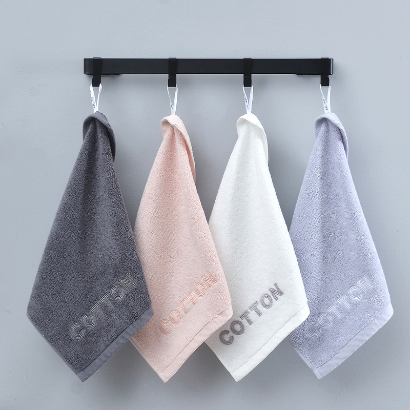 Pure Cotton Towel, Hanging Square Towel, Soft, Absorbent, Lint-Free, Suitable for Adults and Children, for Face Washing and Hand Wiping, All-Cotton Small Towel