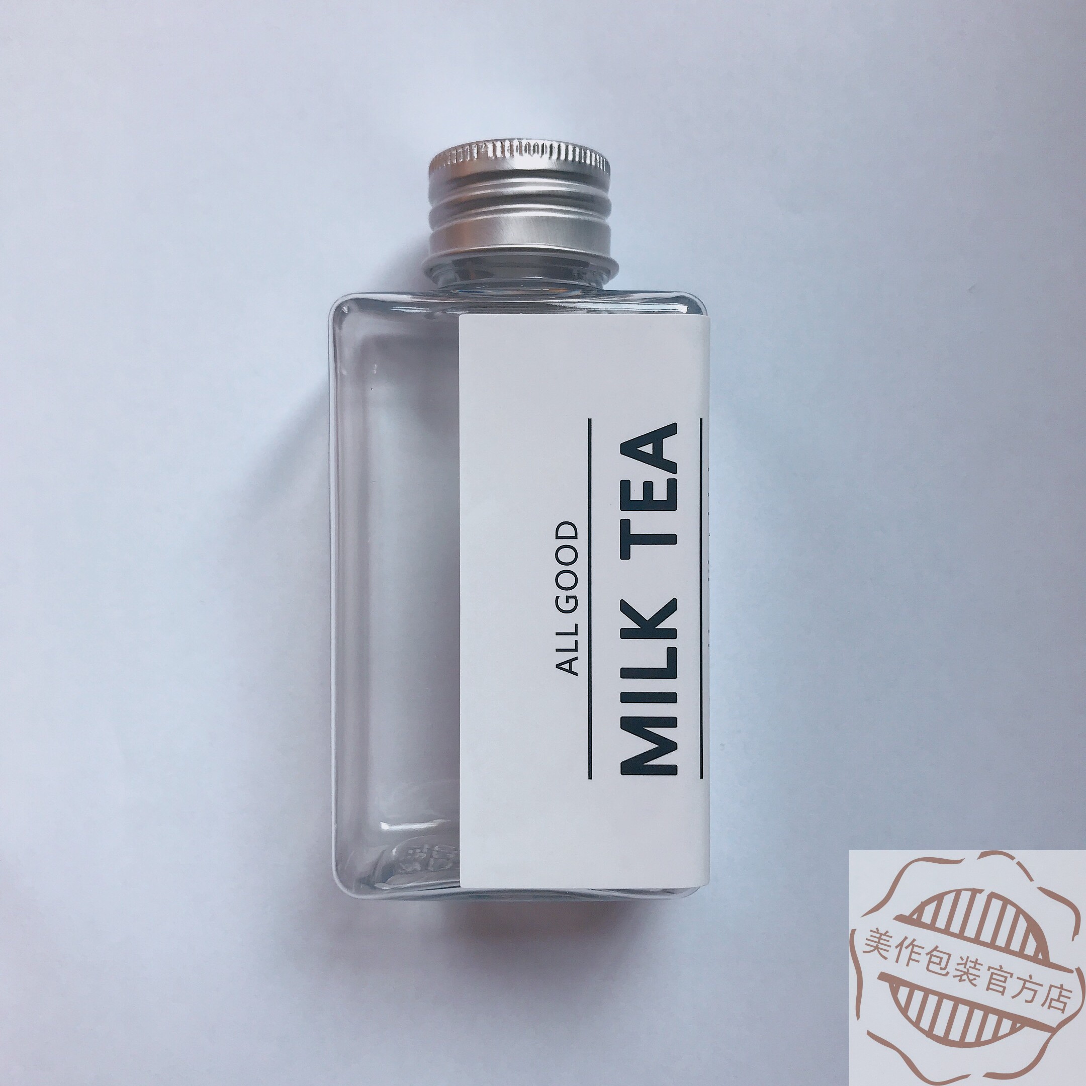 100ml small capacity creative flat square bottle juice pet plastic travel bottle empty bottle with lid transparent boarding machine