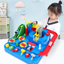 Toshi genuine car through the big adventure track small train puzzle set for boys and girls toys shake sound with the same