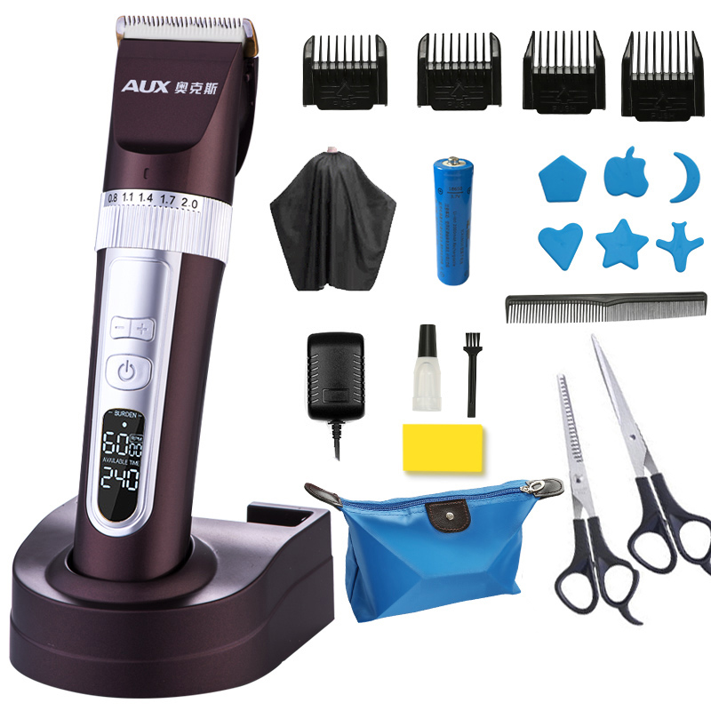 S5 Mocha Brown [Set 1] + ScissorsOaks Barber Electric clippers Rechargeable adult Razor children Electric Electric pusher beauty salon special-purpose household