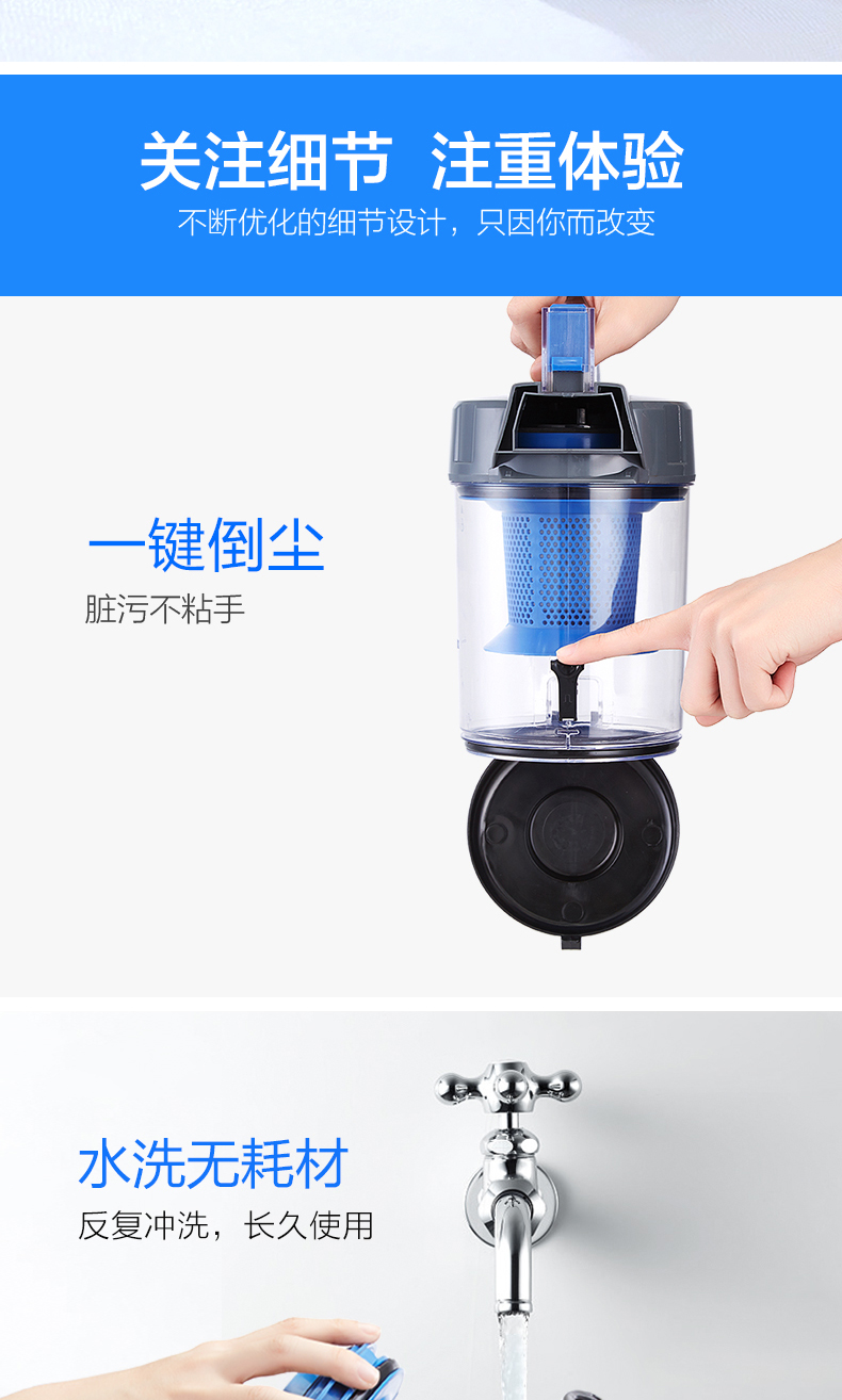 máy hút bụi mini xiaomi Supor máy hút bụi gia đình cực kỳ yên tĩnh mạnh mẽ cầm tay nhỏ mini mites máy hút bụi thảm máy hút bụi cầm tay dyson
