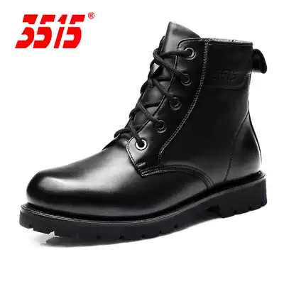 Imported calfskin fur boots Ji Hua 3515 original military industry Winter Spring Autumn high-grade quality men's boots