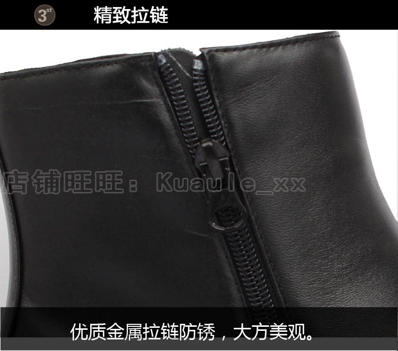 07 loại giày lông thú quân đội nam Giày da / Jihua 3515 chính hãng / mùa đông cao để giúp giày cotton đầu tròn - Giay cao giày thể thao nam đẹp