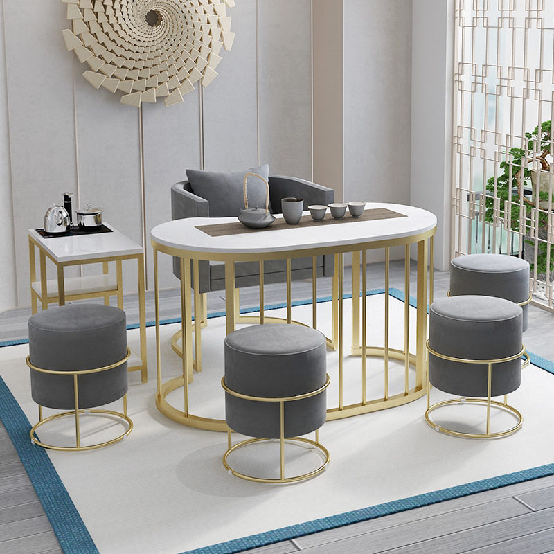 Chair combination shop company will be a tea table for light luxury living room for Nordic marble outdoor table and chair