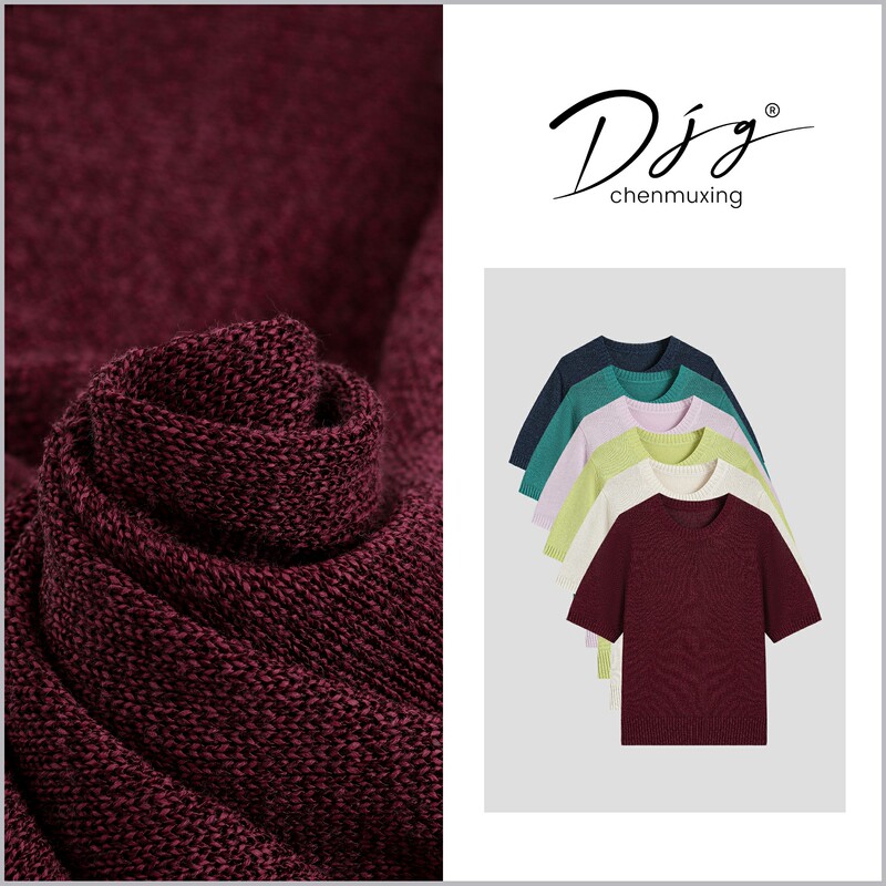 【Heihei Home】"Breathable and Paper-Like Yarn" New Summer Women's Plain Yarn Design Knit Top