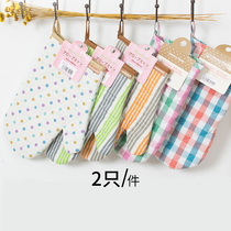 Crabbed 2 padded anti-hot gloves heat-resistant oven microwave oven baking heat-proof kitchen home