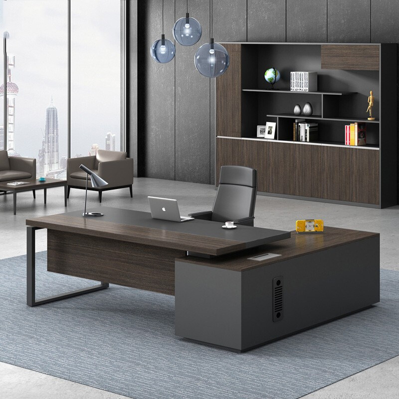 Stylish atmosphere boss desk chair combination president desk general manager desk work platform large board office desk