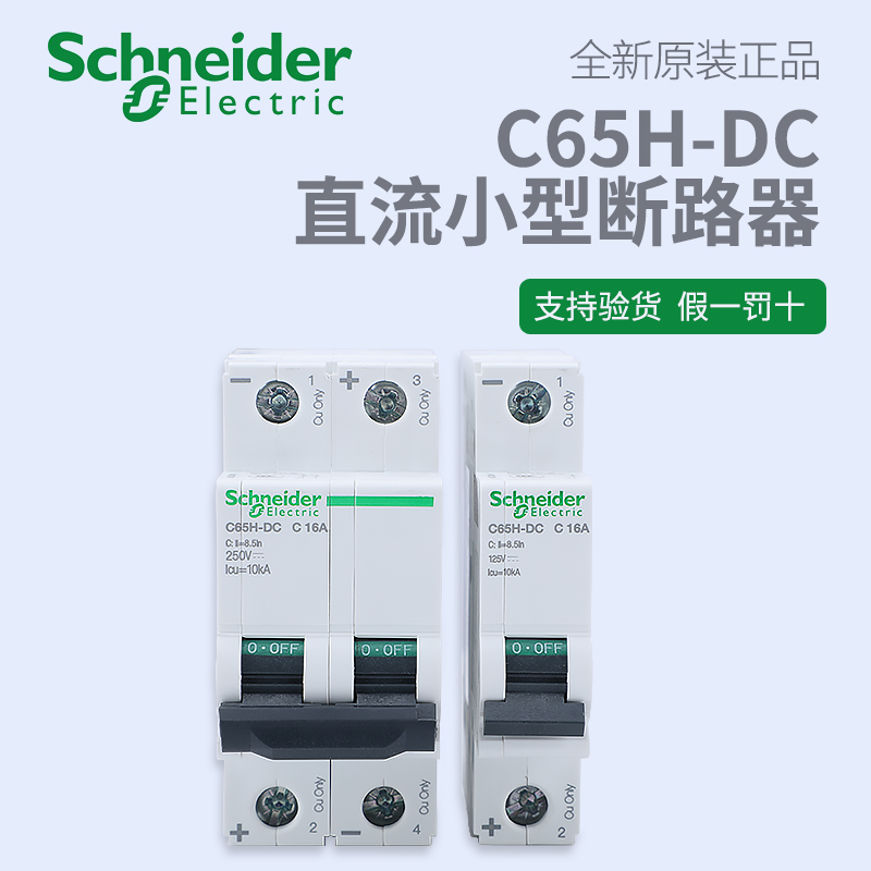 Schneider Electric C65H-DC 1P DC 110V 220V 2P DC 220V 440V DC Circuit Breaker