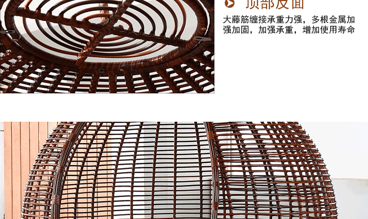 Sân ngoài trời sofa lười khách sạn đồ nội thất mây tùy chỉnh giải trí hồ bơi ngoài trời mây giường sofa tròn bàn ghế để ban công