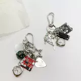 Карманные часы, гитара, механическая подвеска, креативный брелок для влюбленных