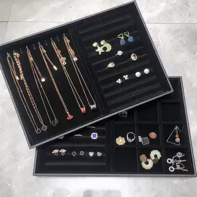 Jewelry display plate velvet ring ring ring bracelet storage Jade Jade display stall props set