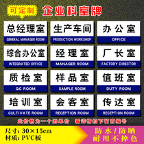Enterprise office room plate Nameplate Company door plate customization workshop safety production reminder sign plate