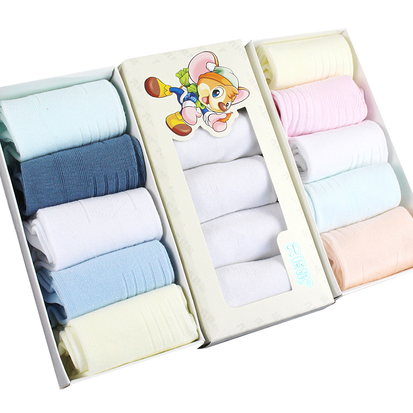 Pure White Six Finger Rat Children Socks Spring Autumn Season Boys Girls Big Boy Students Pure Cotton Socks Summer Thin